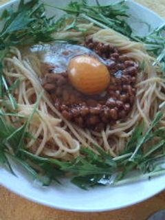 手早くランチ!納豆パスタ-レシピのメイン写真