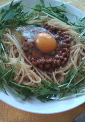 手早くランチ！納豆パスタ-レシピのメイン写真