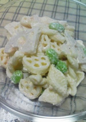 れんこんと枝豆のたらマヨ☆マカロニサラダ-レシピのメイン写真