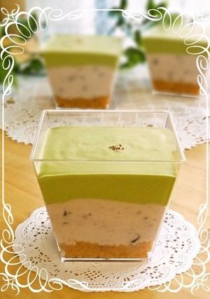 ☆抹茶チョコムース&小豆ムースケーキ☆-レシピのメイン写真
