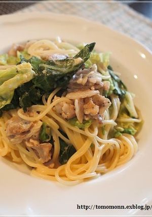 春キャベツと豚肉のクリームパスタ-レシピのメイン写真