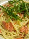 塩鮭と大葉のお手軽パスタ