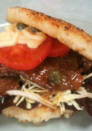 冷ご飯でガツンと焼肉ライスバーガー-レシピのメイン写真