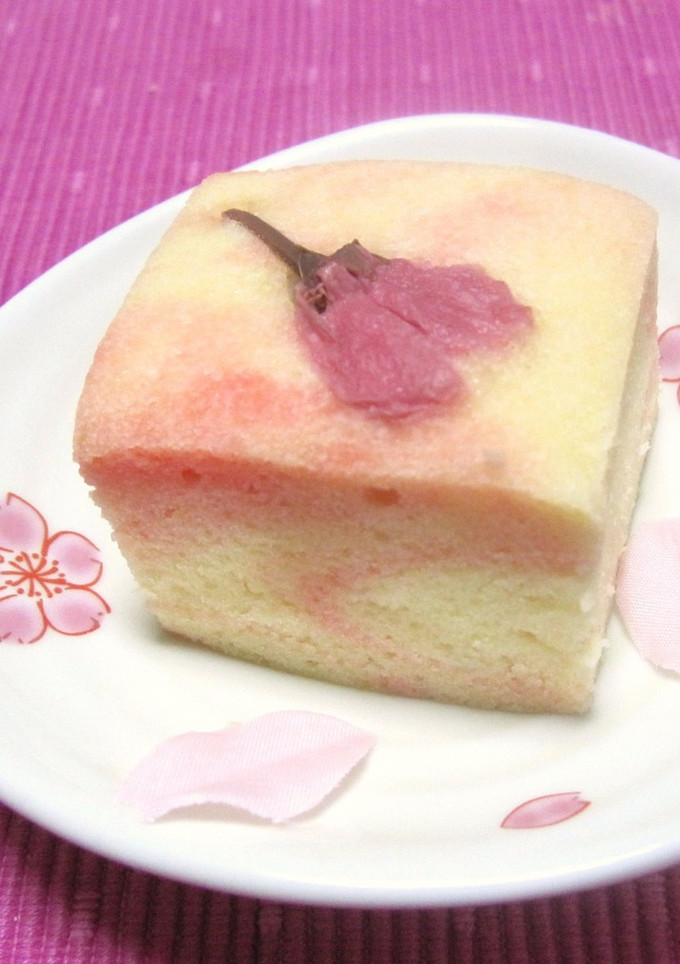 お花見✿簡単！桜の浮島（和風蒸しケーキ）-レシピのメイン写真