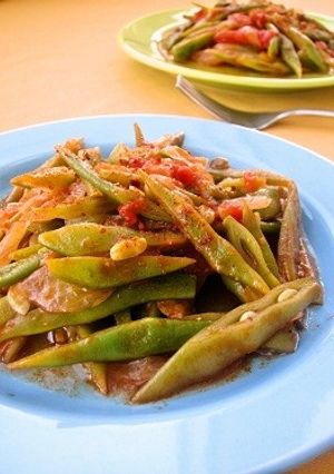 トルコの家庭料理☆モロッコいんげんの煮物-レシピのメイン写真
