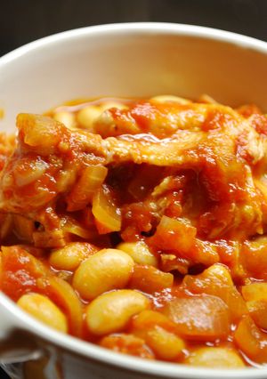 大豆骨付きチキントマト煮-レシピのメイン写真