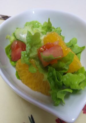 八朔ドレッシングで食べる八朔のサラダ-レシピのメイン写真