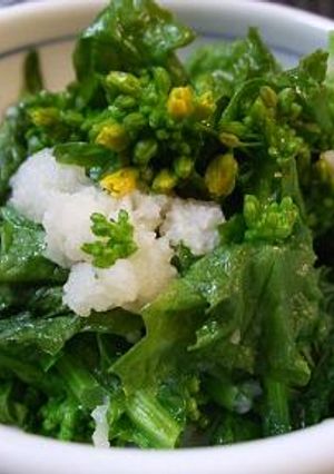 菜の花とおろし蓮根の蒸しナムル-レシピのメイン写真