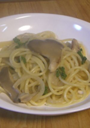黒あわびたけ 花山椒 パスタ-レシピのメイン写真