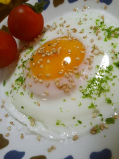 ヘルシー♪電子レンジで半熟目玉焼き♪-レシピのメイン写真