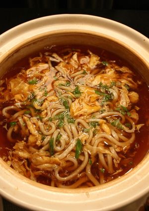 とろ～り熱々！土鍋でかき玉うどん-レシピのメイン写真
