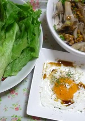 ★まいたけと納豆の手巻きサラダ★-レシピのメイン写真