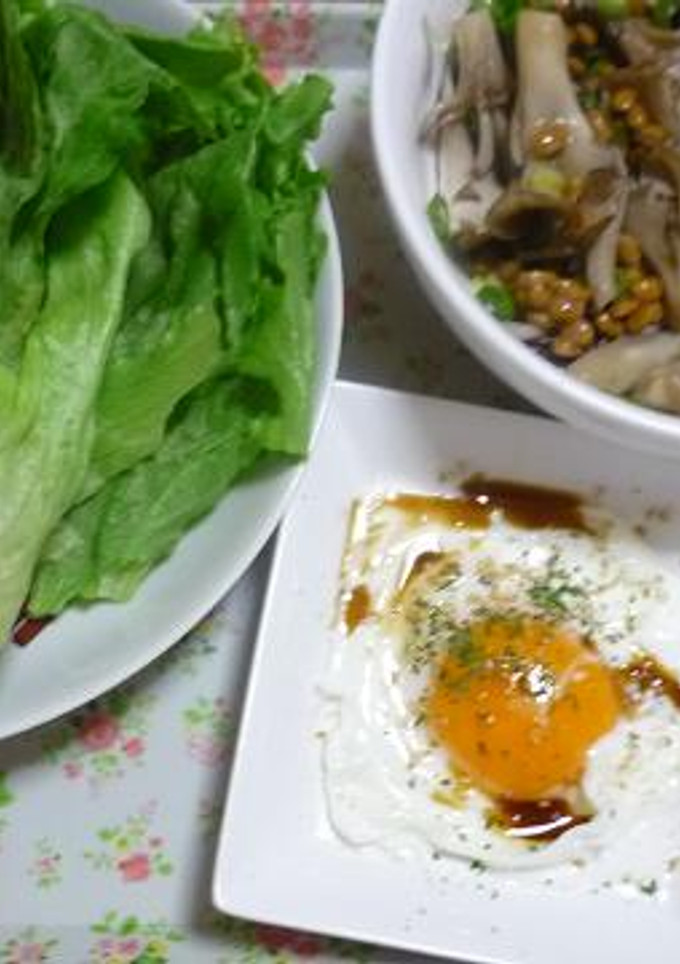 ★まいたけと納豆の手巻きサラダ★-レシピのメイン写真