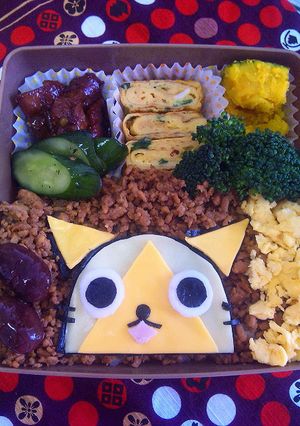 キャラ弁　モンハン 　アイルー-レシピのメイン写真
