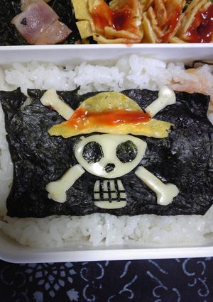 キャラ弁♪ワンピース麦わら海賊団旗!-レシピのメイン写真