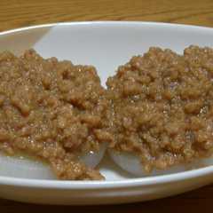 รูปของ 新たまねぎの肉味噌のせ