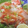 たいのお刺身サラダ♪中華風辛味ドレで