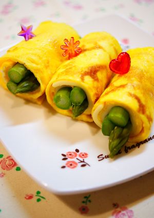 ✿アスパラの卵チーズ巻き✿-レシピのメイン写真