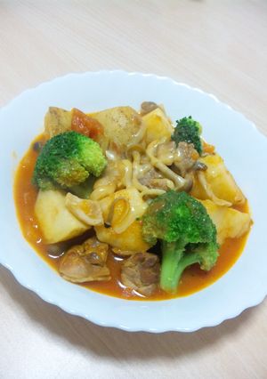 鶏とじゃがいものチリトマト煮-レシピのメイン写真