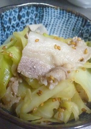 5分で完成；豚肉とキャベツのポン酢和え-レシピのメイン写真