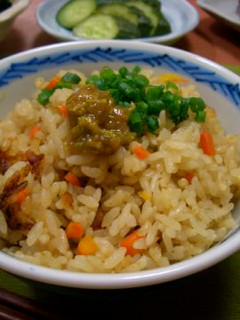 ふきのとう味噌の炊き込みご飯-レシピのメイン写真