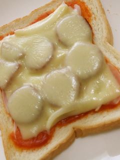 手作り朝のピザトースト-レシピのメイン写真