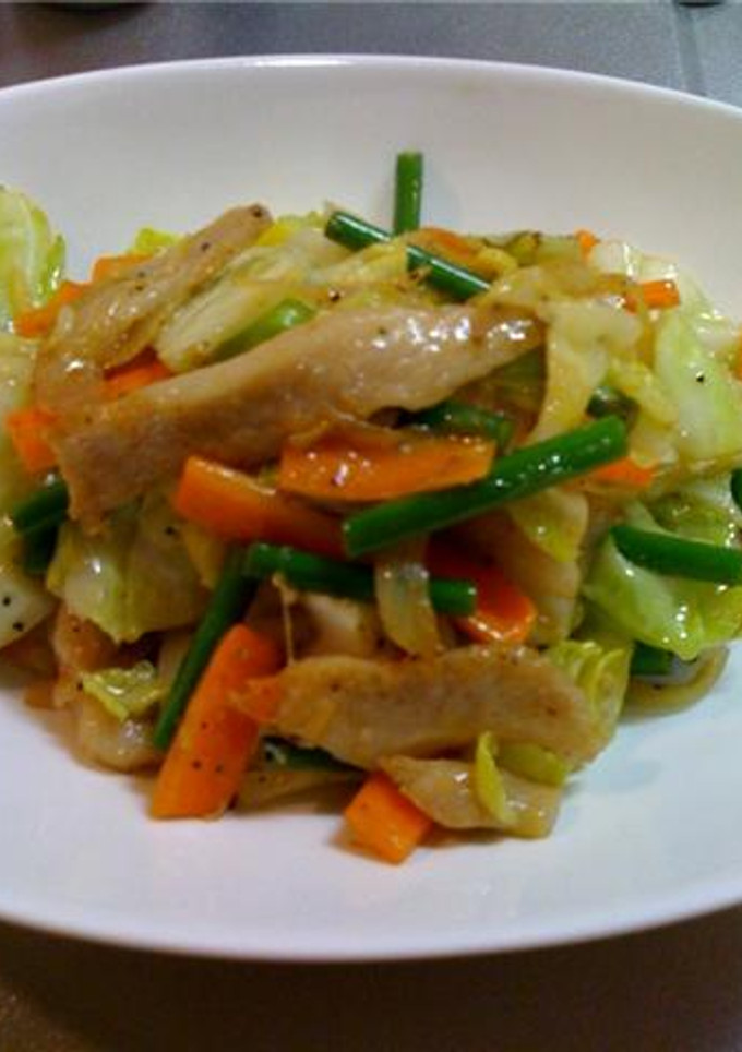 豚トロと野菜の塩ダレ炒め-レシピのメイン写真