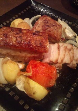 超簡単♪豚バラﾌﾞﾛｯｸのｵｰﾌﾞﾝ焼き-レシピのメイン写真