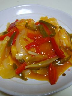 『♡エビと豆腐のケチャップ炒め♡』-レシピのメイン写真