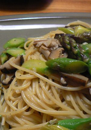 アスパラガスと干し椎茸の和風パスタ-レシピのメイン写真