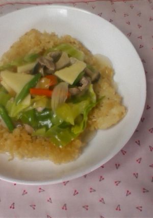 野菜あんかけおこげ-レシピのメイン写真