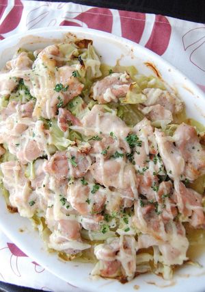 春キャベツのガーリック鶏塩オーブン焼き-レシピのメイン写真