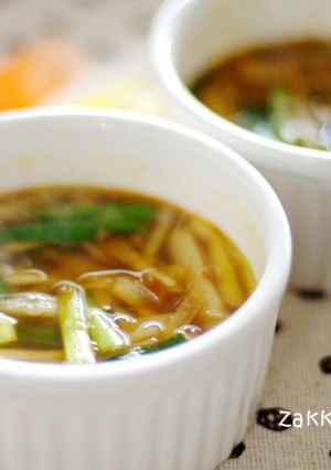 食べ終わったカレーの鍋でまさかのスープ！-レシピのメイン写真
