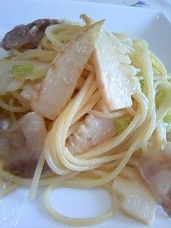豚とたけのこの和風味噌パスタ-レシピのメイン写真