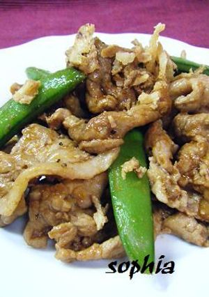 豚肉とスナップエンドウの醤油炒め★-レシピのメイン写真