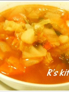 トマトの酸味が美味しい野菜スープ -レシピのメイン写真