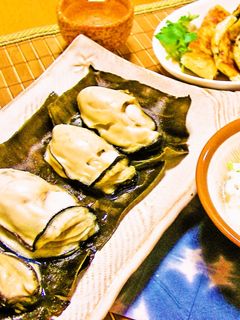 昆布のじゅうたんに乗った牡蠣-レシピのメイン写真