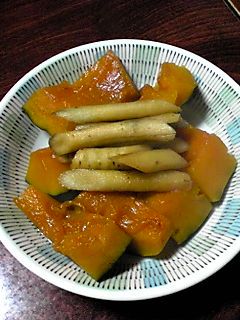 ゴボウとカボチャの煮物-レシピのメイン写真