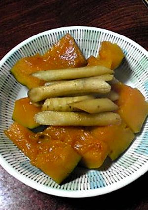 ゴボウとカボチャの煮物-レシピのメイン写真