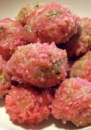 花見弁当用 肉団子(桜色)-レシピのメイン写真