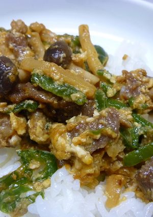 ちびっこチンジャオ丼-レシピのメイン写真