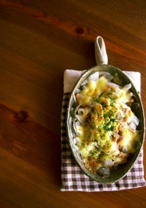 新玉ねぎの納豆マヨチーズ焼き-レシピのメイン写真