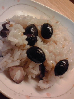 茹で黒豆のごはん-レシピのメイン写真