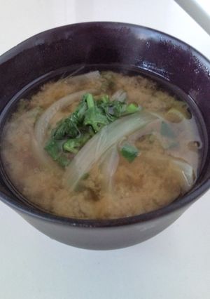 お味噌汁にクレソン+醤油-レシピのメイン写真
