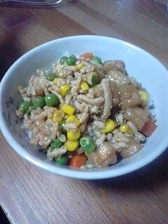 鶏挽き肉のすき焼き風丼-レシピのメイン写真