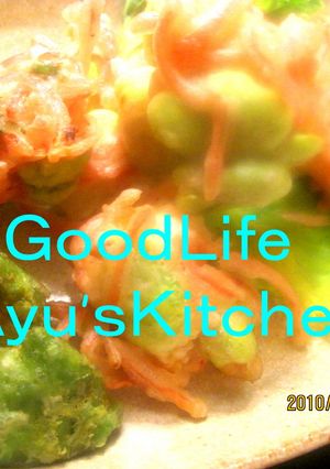 アボカド天ぷら＆そら豆と紅生姜のかき揚げ-レシピのメイン写真