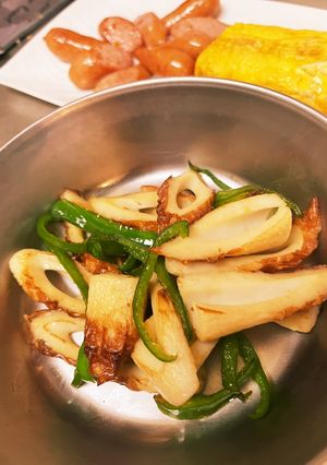 お弁当に!ピーマンとちくわの甘辛炒め☆-レシピのメイン写真