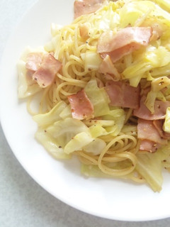 ピリリ♪キャベツのマスタード醤油パスタ-レシピのメイン写真