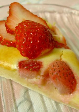 クリームチーズと苺のデザートピザ☆-レシピのメイン写真