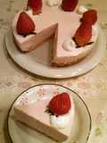 ひな祭りにも♡苺のレアチーズケーキ